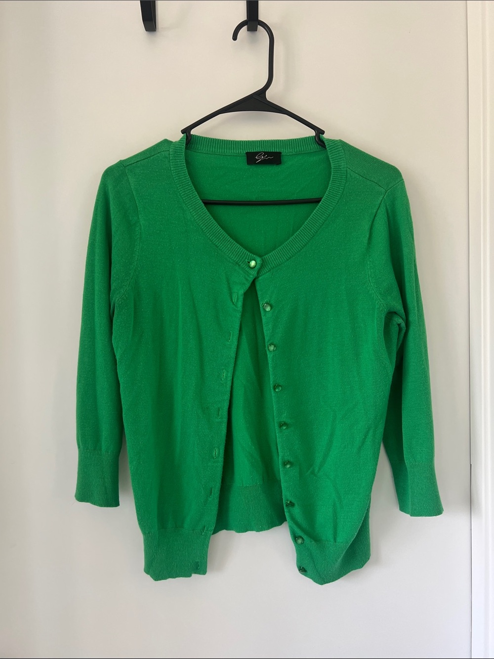 Green Women’s Cardigan Sweater - Classic Button-Up